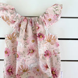Vintage Floral Bunny Flutter Romper