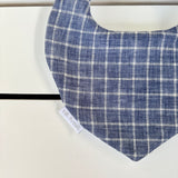 Navy Check Dribble Bib