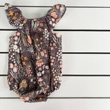 Mocha Meadow Flutter Romper