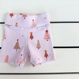 Pink Christmas Bike Shorts