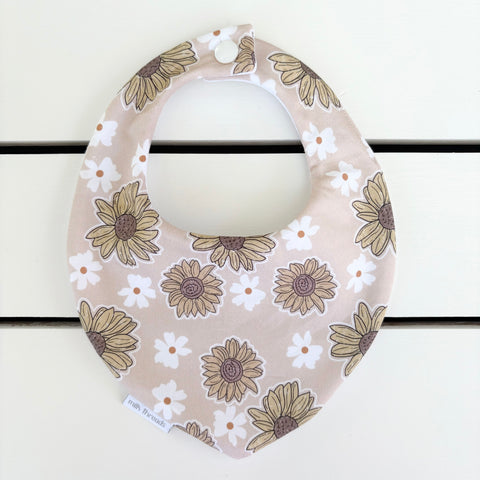 Natural Sunflower Dribble Bib