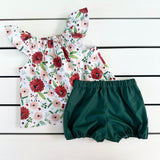 Green Floral Christmas Set