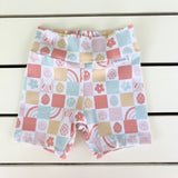 Pastel Check Easter Bike Shorts