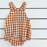 Toffee Gingham Romperall