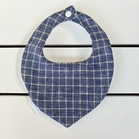 Navy Check Dribble Bib