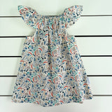 Autumn Blues Flutter Dress