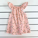 Peach Holly Christmas Dress