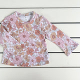 Pink Floral Stretch Swing Top