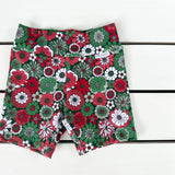 Christmas Floral Bike Shorts