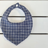 Navy Check Dribble Bib