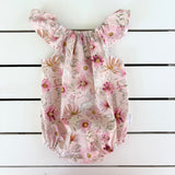 Vintage Floral Bunny Flutter Romper