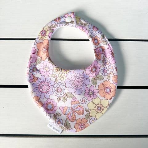 Lilac Floral Dribble Bib