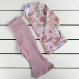 Pink Floral Stretch Swing Top