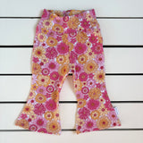 Yellow & Pink Retro Floral Flares