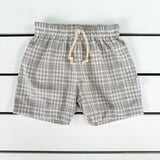 Grey Check Boys Shorts