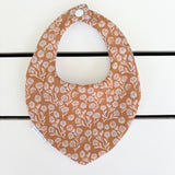 Bronze Ditsy Floral Dribble Bib