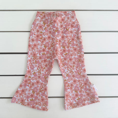 Pretty Pink Floral Flares
