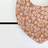 Bronze Ditsy Floral Dribble Bib