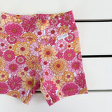 Hot Pink & Lemon Floral Bike Shorts