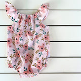 Pink Poppy Flutter Romper
