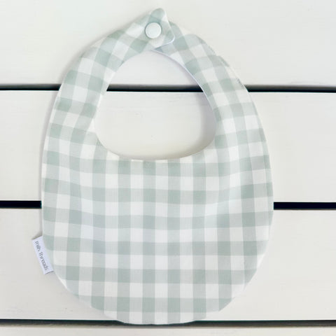 Seafoam Gingham Classic Bib