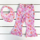 Bright Pink Floral Flares