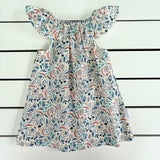 Autumn Blues Flutter Dress