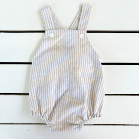 Natural Stripe Romperall