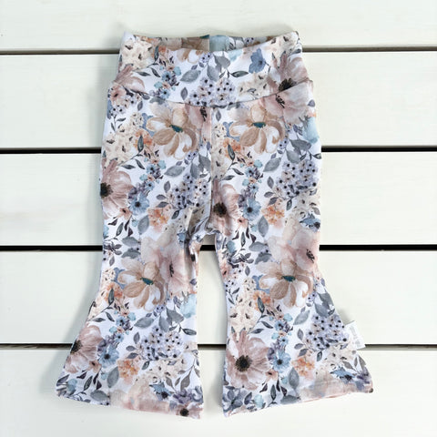 Muted Vintage Floral Flares