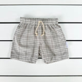 Grey Check Boys Shorts