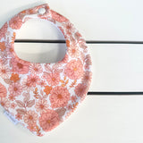 Coral Floral Dribble Bib