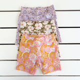 Green Floral Bike Shorts