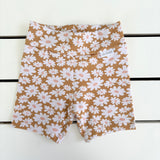 Caramel Daisy Bike Shorts