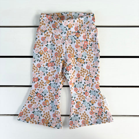 Mustard Ditzy Floral Flares