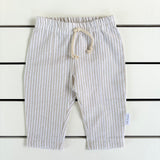 Natural Stripe Barrel Leg Pants