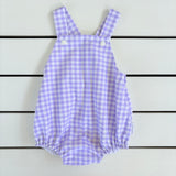 Lilac Gingham Romperall