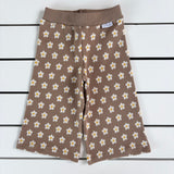 Brown Daisy Wide Leg Knit Pants