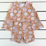 Pink & Orange Retro Floral Set