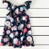Navy Floral Dress