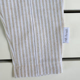 Natural Stripe Barrel Leg Pants