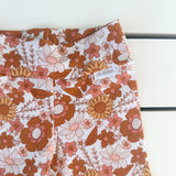 Rust Floral Bike Shorts