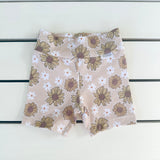 Neutral Sunflower Bike Shorts