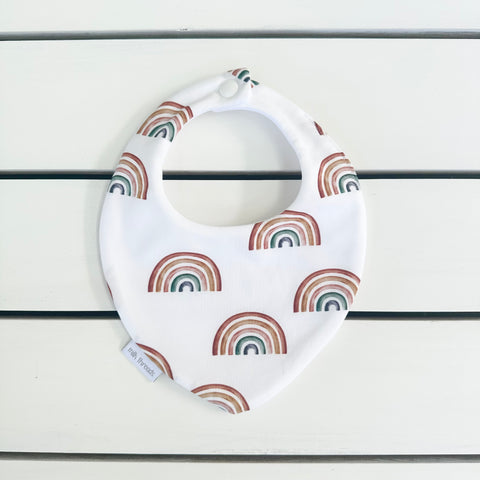 White Rainbow Dribble Bib