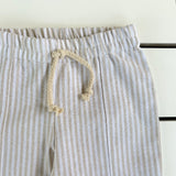 Natural Stripe Barrel Leg Pants