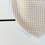 Natural Gingham Dribble Bib