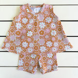 Pink & Orange Retro Floral Set