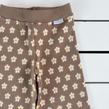 Brown Daisy Wide Leg Knit Pants