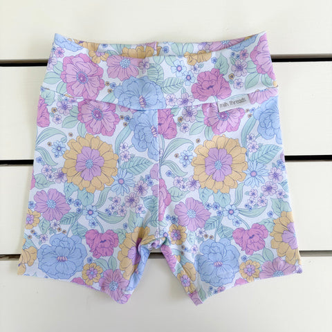 Pastel Bloom Bike Shorts