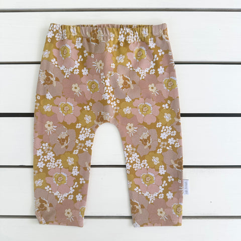 Gold and Blush Floral Slims