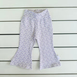 Dusty Lilac Floral Flares